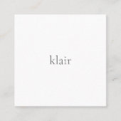 Ultra Minimale Naam & QR-Code Vierkante Visitekaartje (Voorkant)