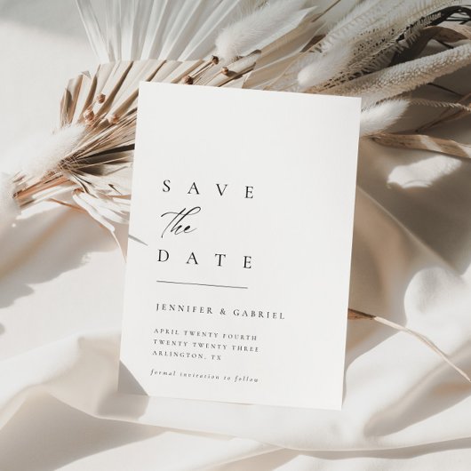 Ultra-minimale typografie Save the Date | Kaart