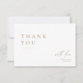 Ultra-Minimale Typografie Wedding Hartelijk dank Bedankkaart (Voorkant)