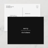 Ultra-minimalistisch modern, prettig kerstfeest briefkaart (Voorkant / Achterkant)