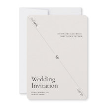 Ultra-minimalistische luxe creatieve trouwkaart 