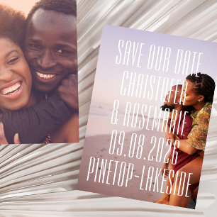 Ultra Modern 2 Volledige Foto's Grote Bold Detail Save The Date