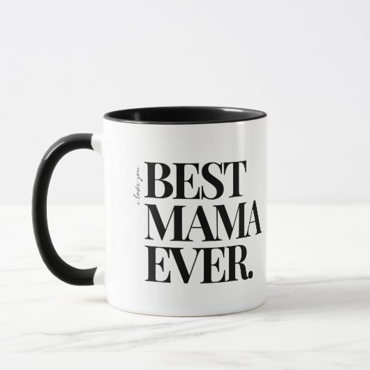 Ultra Modern Bold 'Beste Mama Ooit Foto Mok (Links)