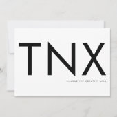 Ultra Modern Bold Big Bedankt Moeder Dag (Voorkant)