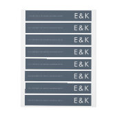 Ultra Modern Bold Big Monogram Navy Blue Wedding (Vel)