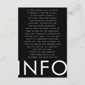 Ultra Modern Bold Big Monogram Weddenschap Details Informatiekaartje (Voorkant)