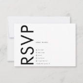 Ultra Modern Bold Groot Monogram Minimalistische B RSVP Kaartje (Voorkant)