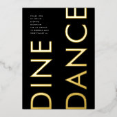 Ultra Modern Bold Monogram Weddenschap GOLD Enclos Folie Uitnodiging (Voorkant)