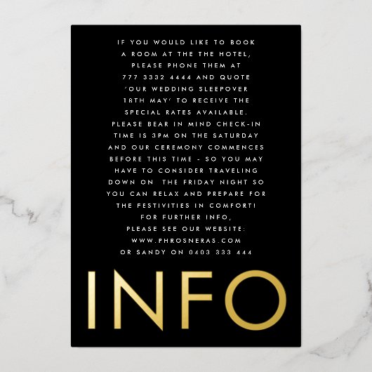 Ultra Modern Bold Monogram Weddenschap GOLD Enclos Folie Uitnodiging (Voorkant)