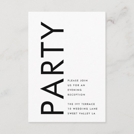 Ultra Modern Bold Names Black Weddenschappen Recep Informatiekaartje (Voorkant)