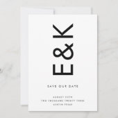 ULTRA MODERN BOLD NAMES MONOGRAM BEWAREN DE DATUM KAART (Voorkant)
