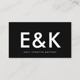 Ultra Modern Extra Bold Big Monogram Black Visitekaartje