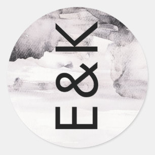 Ultra Modern Genderneutraal huwelijk Ronde Sticker