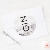 Ultra Modern Genderneutraal huwelijk Ronde Sticker (Envelop)