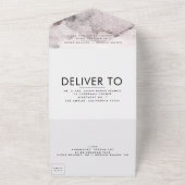 Ultra Modern Genderneutraal Ink Wedding All In One Uitnodiging (Buitenkant)