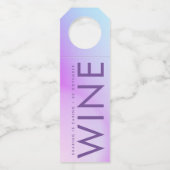 Ultra Modern gradiënt Paars valhuwelijk Flessenhanger (Voorkant)