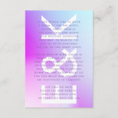Ultra Modern gradiënt Paars valhuwelijk Informatiekaartje (Voorkant)