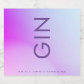 Ultra Modern gradiënt Paars valhuwelijk Likeurfles Etiket (Enkel label)