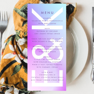 Ultra Modern gradiënt Paars valhuwelijk Menu