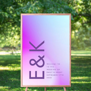 Ultra Modern gradiënt Paars valhuwelijk Poster
