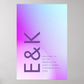 Ultra Modern gradiënt Paars valhuwelijk Poster (Voorkant)