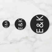 Ultra Modern groot monogram eenvoudig Confetti (Achterkanten)