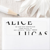 Ultra Modern groot monogram retour adres label (Insitu)