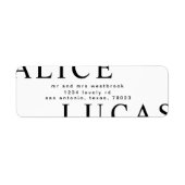 Ultra Modern groot monogram retour adres label (Voorkant)