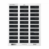 Ultra-Modern minimalistisch zwart-wit rendement Etiket (Full Sheet)