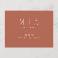 Ultra Modern Monogram Kaneel Save the Date