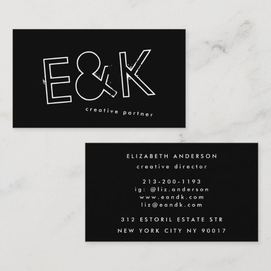 Ultra Modern overzicht Big Funky Script Artist Visitekaartje (Voorkant / Achterkant)