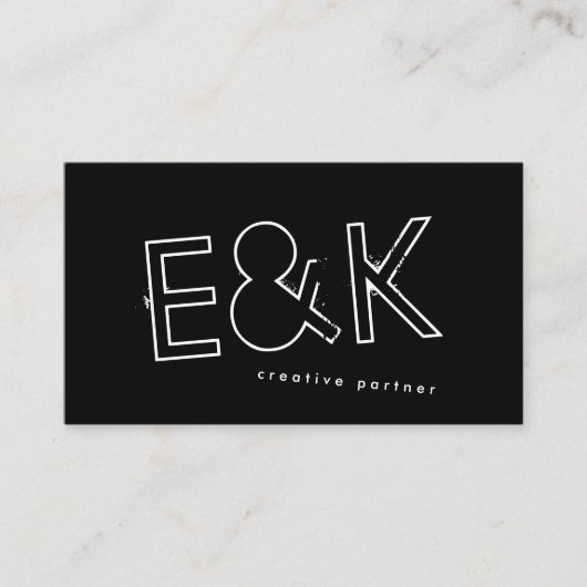 Ultra Modern overzicht Big Funky Script Artist Visitekaartje (Voorkant)