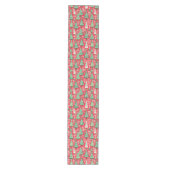 Ultra modern pink red preppy Christmas runner Medium Tafelloper (Voorkant)