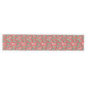 Ultra modern pink red preppy Christmas runner Medium Tafelloper (Horizontaal)