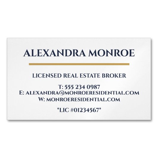 Ultra-Modern Real Estate Business Card Magnet (devant)