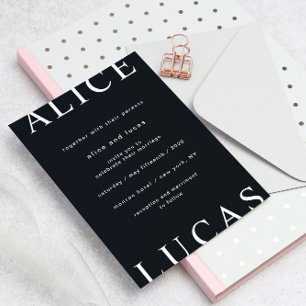 Ultra moderne lay-out Elegant Script bruiloft Kaart