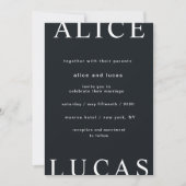 Ultra moderne lay-out Elegant Script bruiloft Kaart (Voorkant)