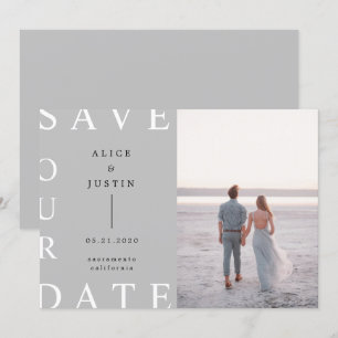 ultra moderne lay-out foto Save the Date Kaart