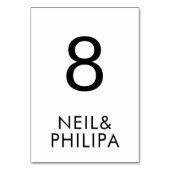 Ultra Moderne Minimalistische BOLD NAMES bruiloft Kaart (Voorkant)