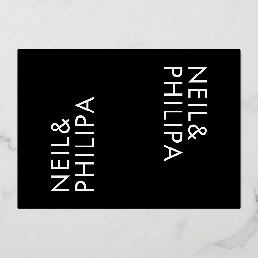 Ultra Moderne QR CODE 2 x RSVP GOLD Folie Uitnodiging (Achterkant)