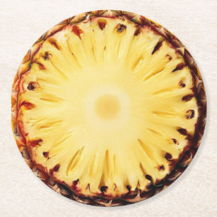 Ultra Realisme Ananas Slice Drank Coaster Ronde Kartonnen Onderzetter
