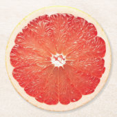 Ultra Realisme Grapefruit Slice Drank Coaster Ronde Kartonnen Onderzetter (Voorkant)