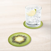 Ultra Realisme Kiwi Slice Drank Coaster Ronde Kartonnen Onderzetter (Insitu)