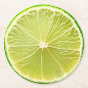Ultra Realisme Limoen Slice Drank Coaster Ronde Kartonnen Onderzetter