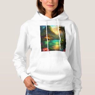 Ultra Realistische Tropische Fantasie Kunst Hoodie