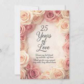 Ultra Romantic 25th Wedding Anniversary Card – Pur Feestdagenkaart