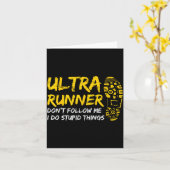 Ultra Runner Dont Follow Me I Do Stud Things Runni Kaart (Gele Bloem)
