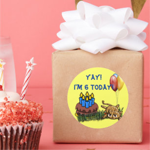 Ultra schattige 6 jaar oude luipaard Stickers