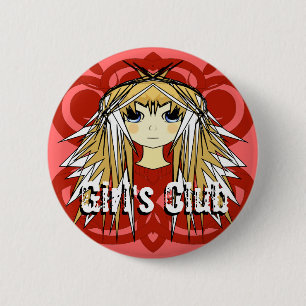 Ultra Schattigee Anime Girl's Club of Girl's Night Ronde Button 5,7 Cm
