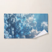 Ultra Sky Blue Clouds Badhanddoek Bad Handdoek (Handdoek)